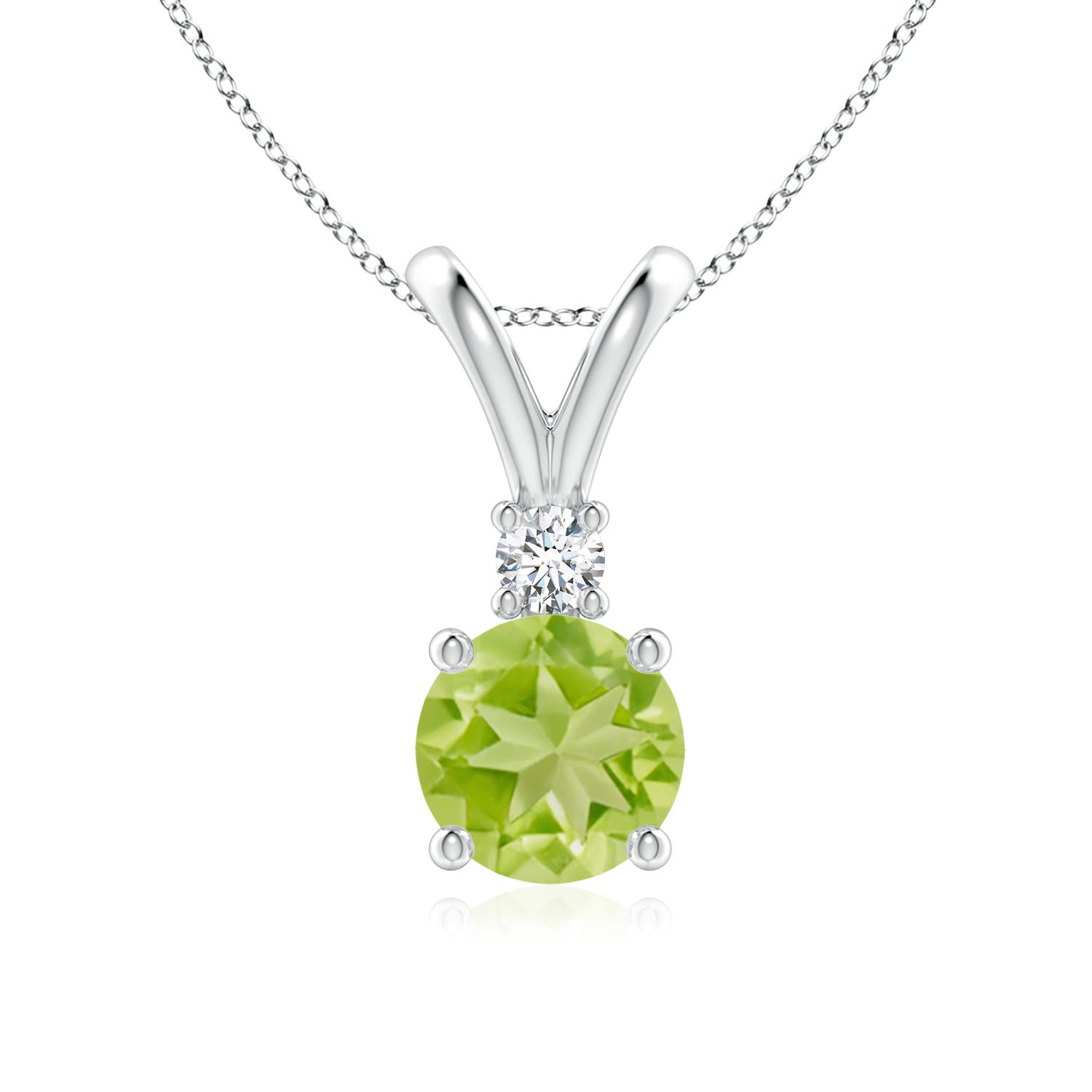 AA - Peridot / 1.47 CT / 14 KT White Gold