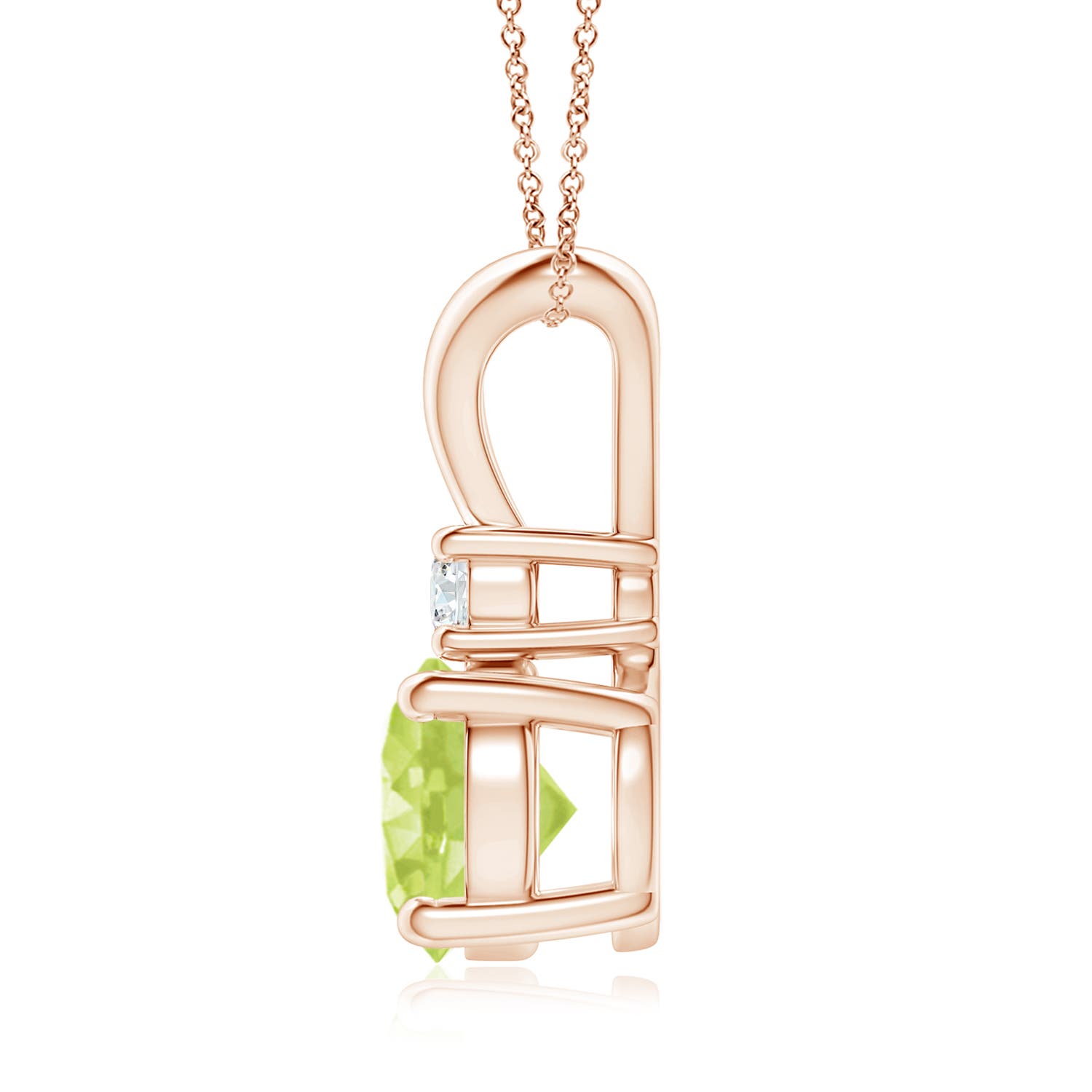 A - Peridot / 2.09 CT / 14 KT Rose Gold