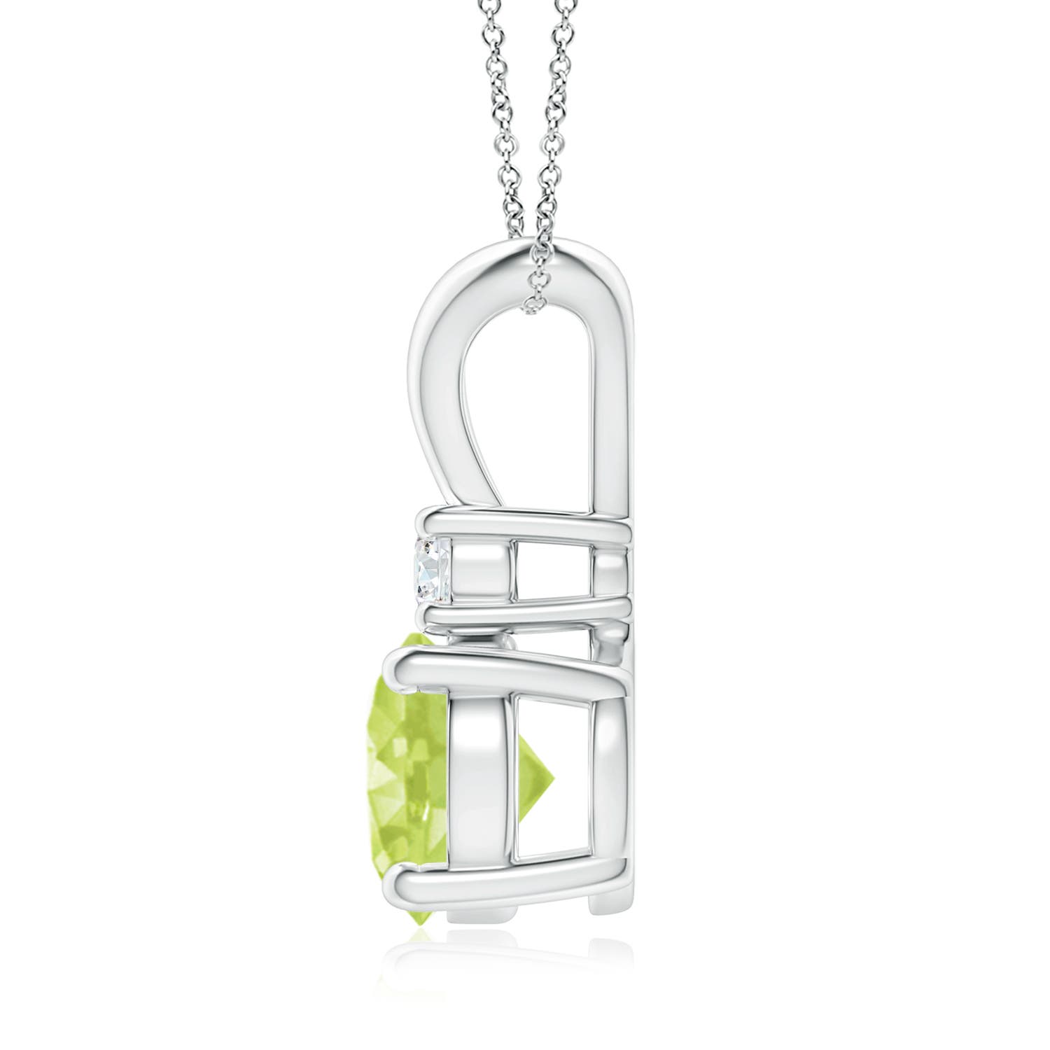 A - Peridot / 2.09 CT / 14 KT White Gold