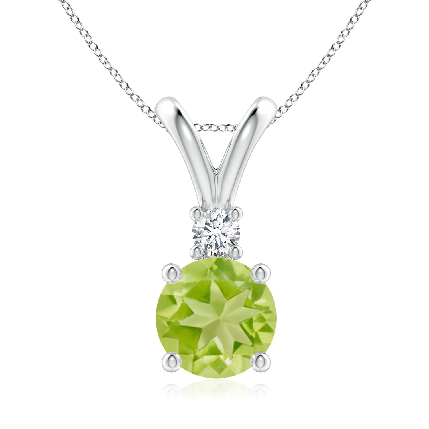 AA - Peridot / 2.09 CT / 14 KT White Gold