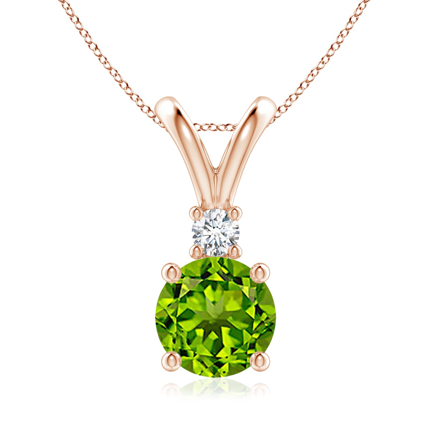 AAAA - Peridot / 2.09 CT / 14 KT Rose Gold