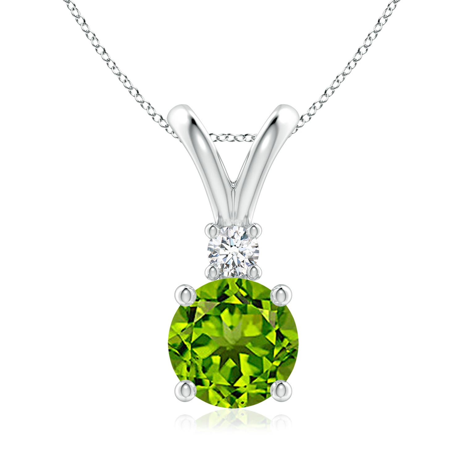 AAAA - Peridot / 2.09 CT / 14 KT White Gold