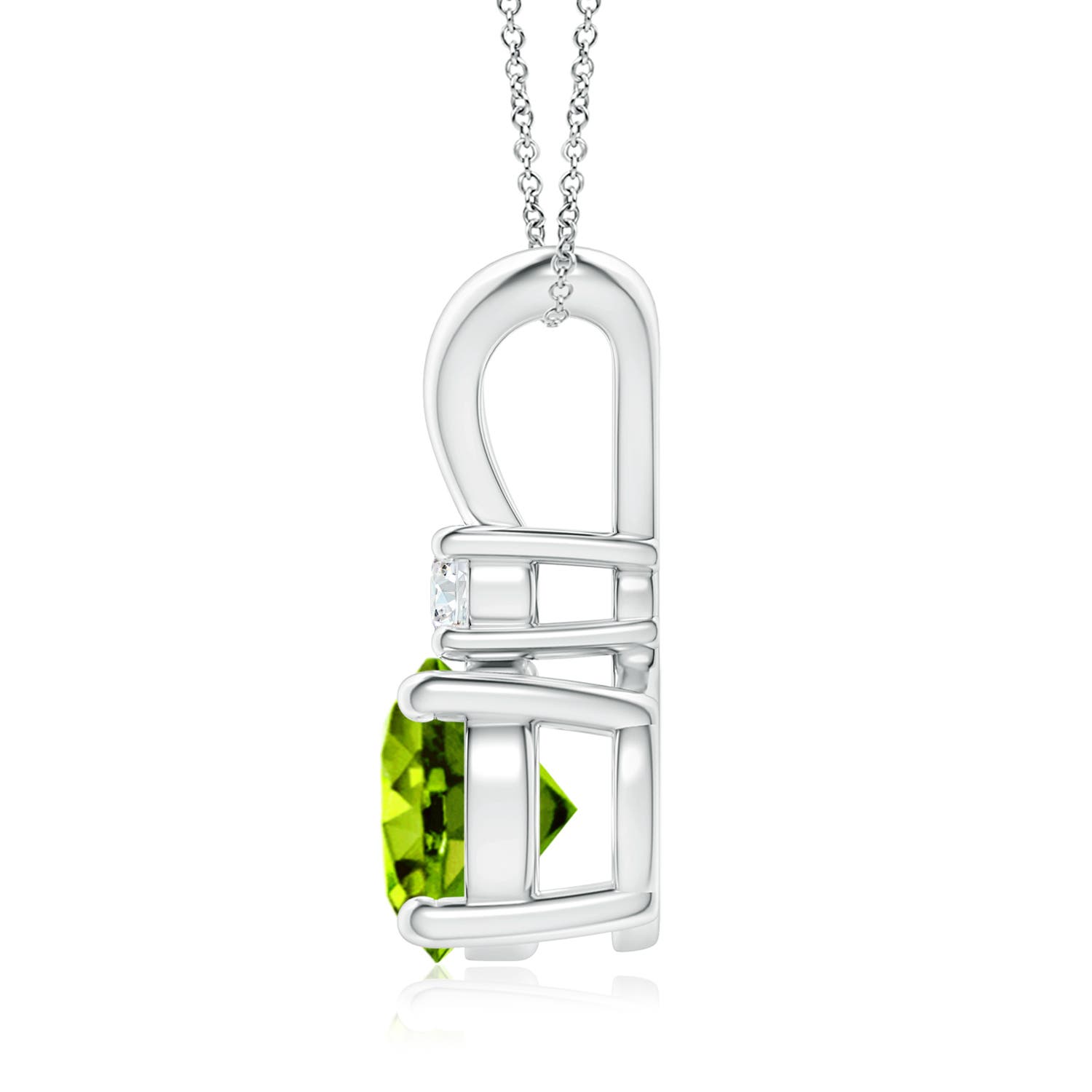 AAAA - Peridot / 2.09 CT / 14 KT White Gold