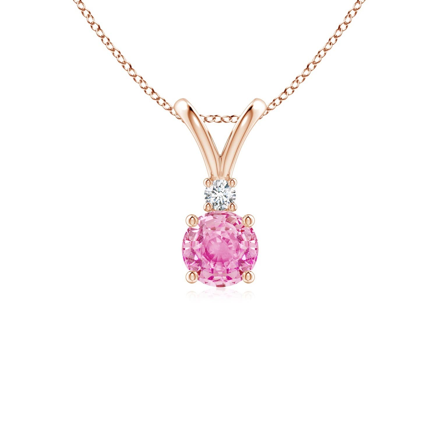 A - Pink Sapphire / 0.63 CT / 14 KT Rose Gold