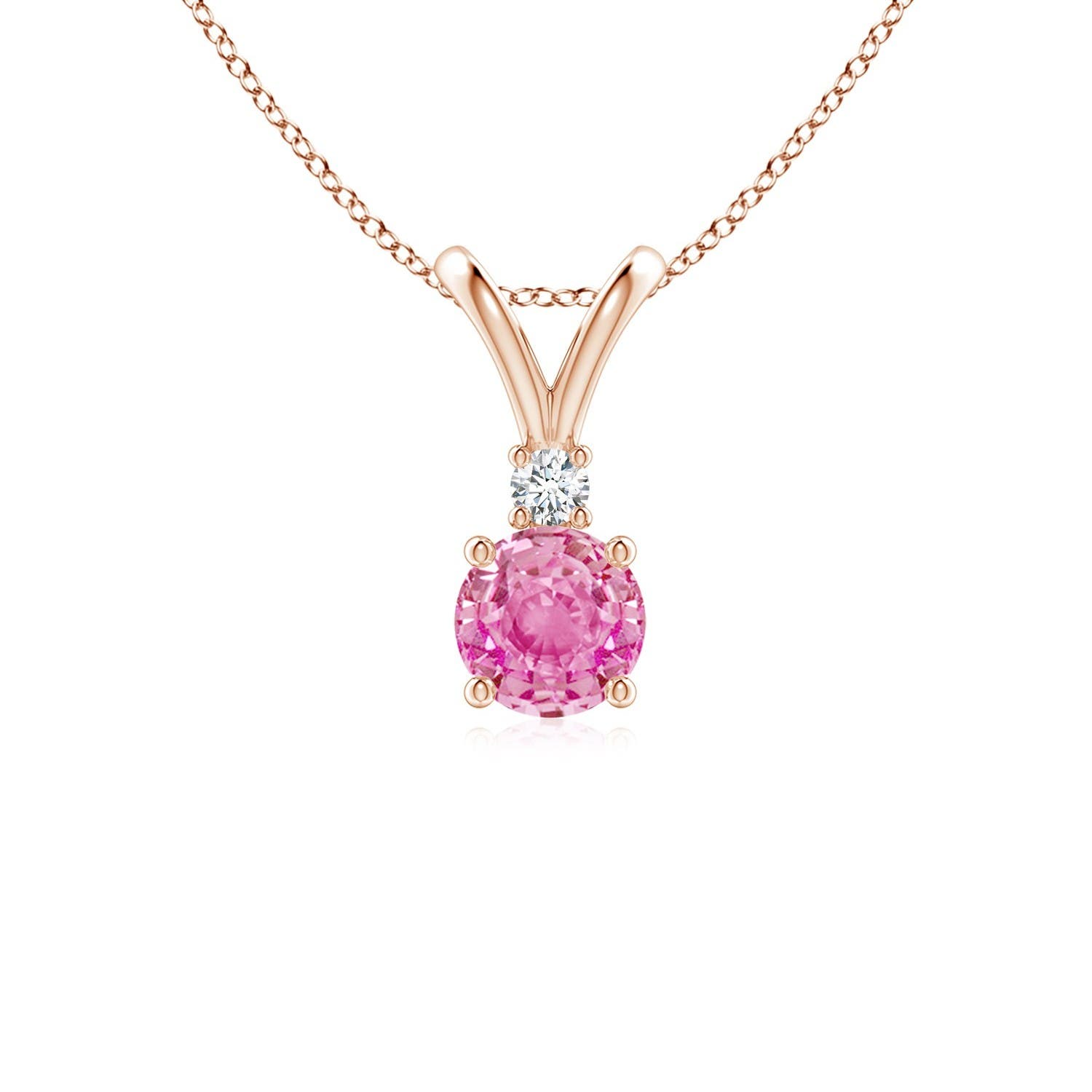 AA - Pink Sapphire / 0.63 CT / 14 KT Rose Gold
