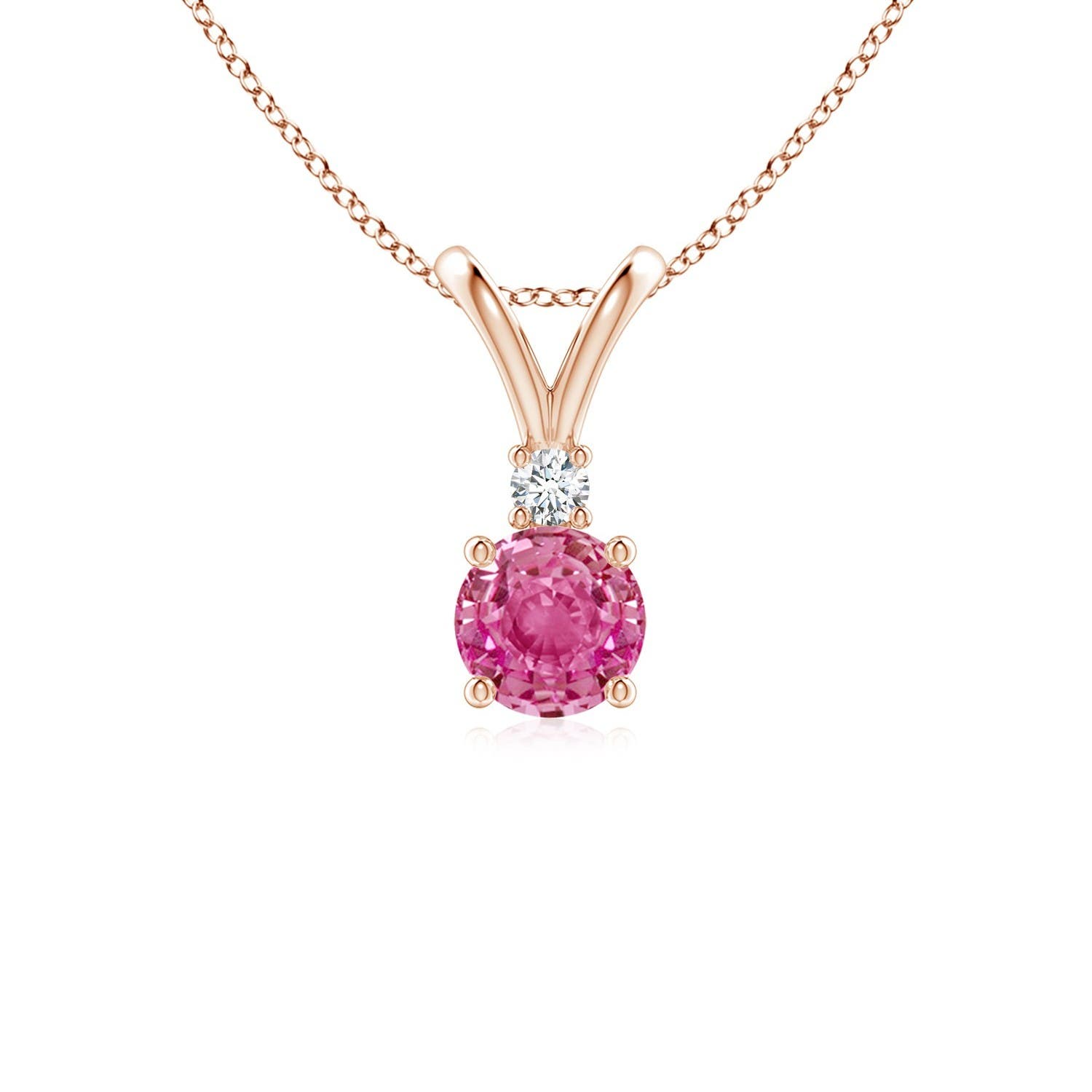 AAA - Pink Sapphire / 0.63 CT / 14 KT Rose Gold