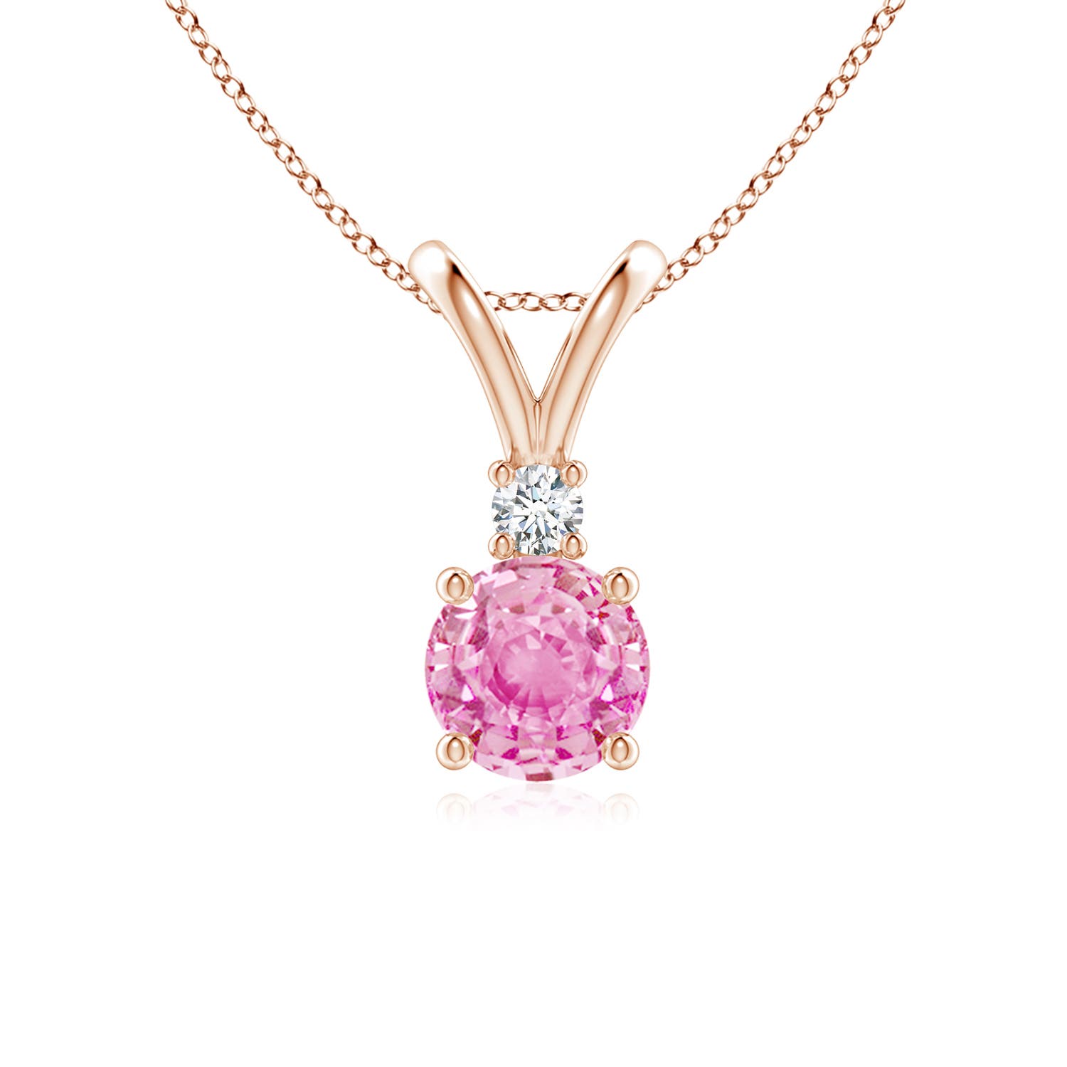 A - Pink Sapphire / 1.04 CT / 14 KT Rose Gold