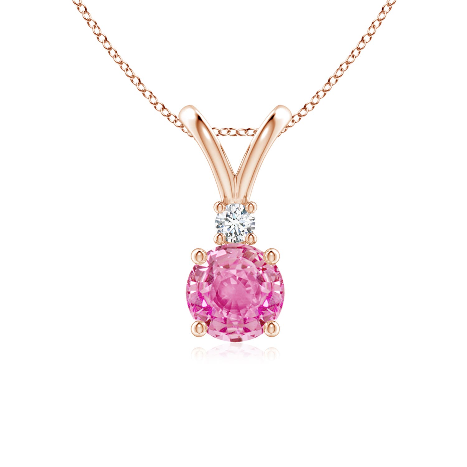 AA - Pink Sapphire / 1.04 CT / 14 KT Rose Gold