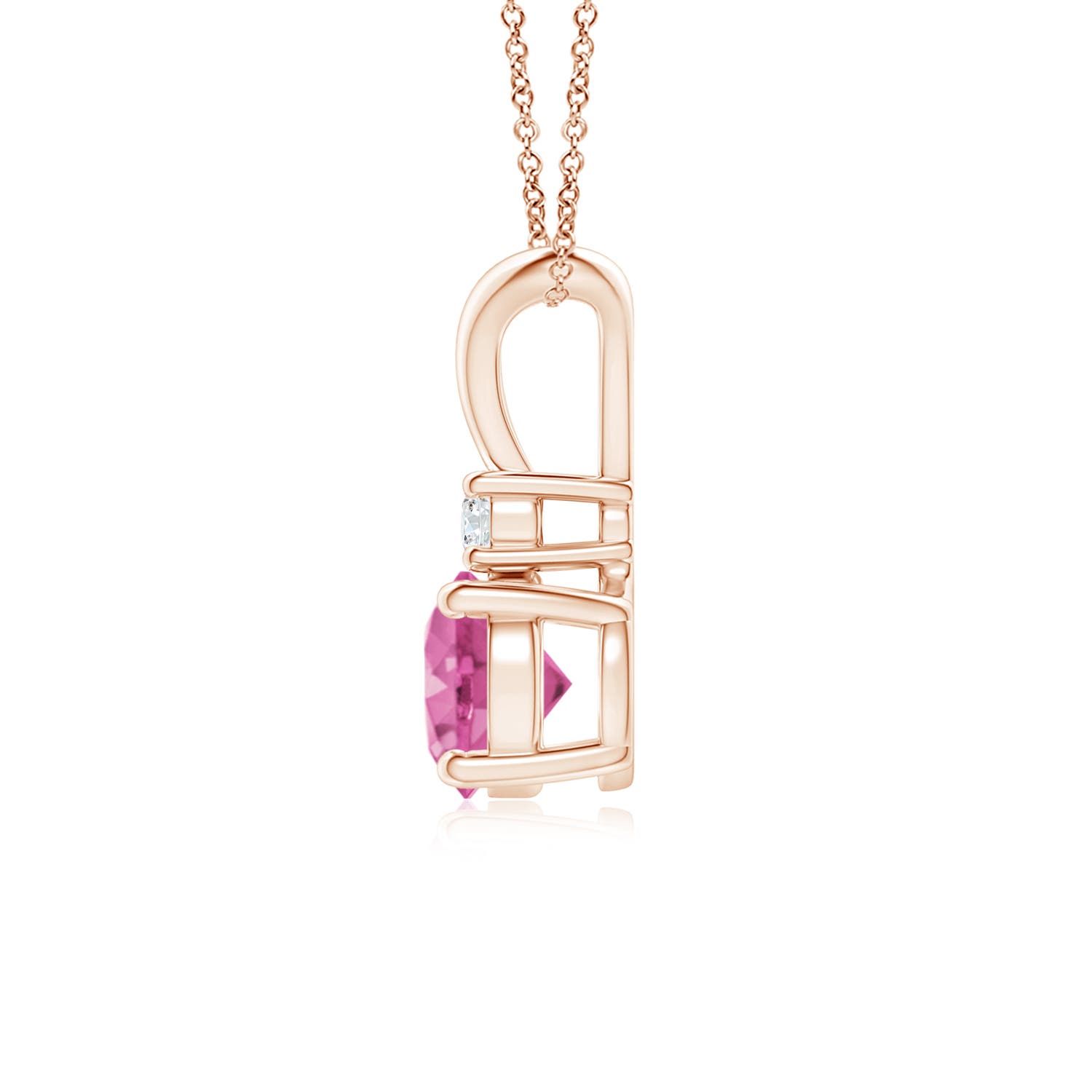AAA - Pink Sapphire / 1.04 CT / 14 KT Rose Gold