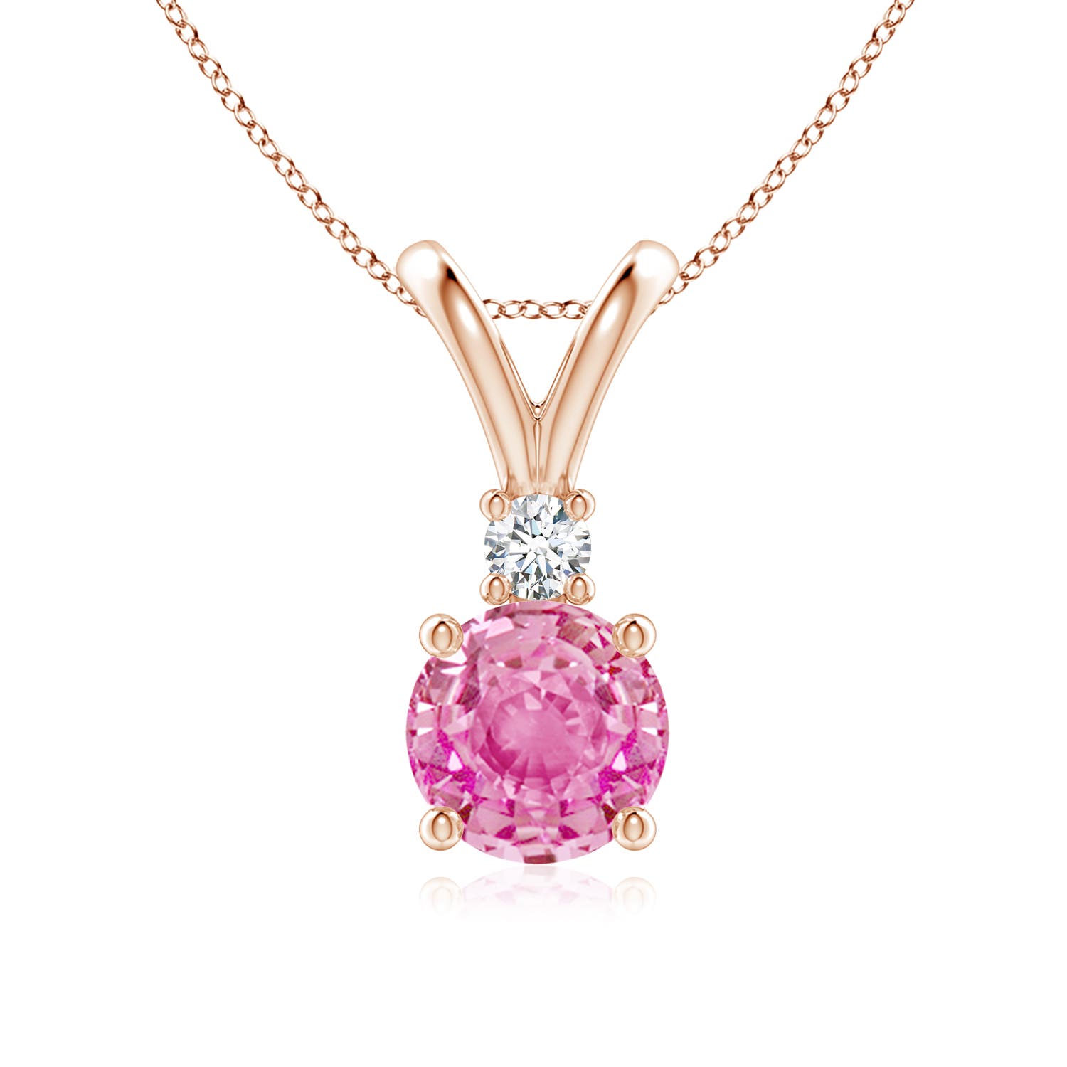 AA - Pink Sapphire / 1.67 CT / 14 KT Rose Gold