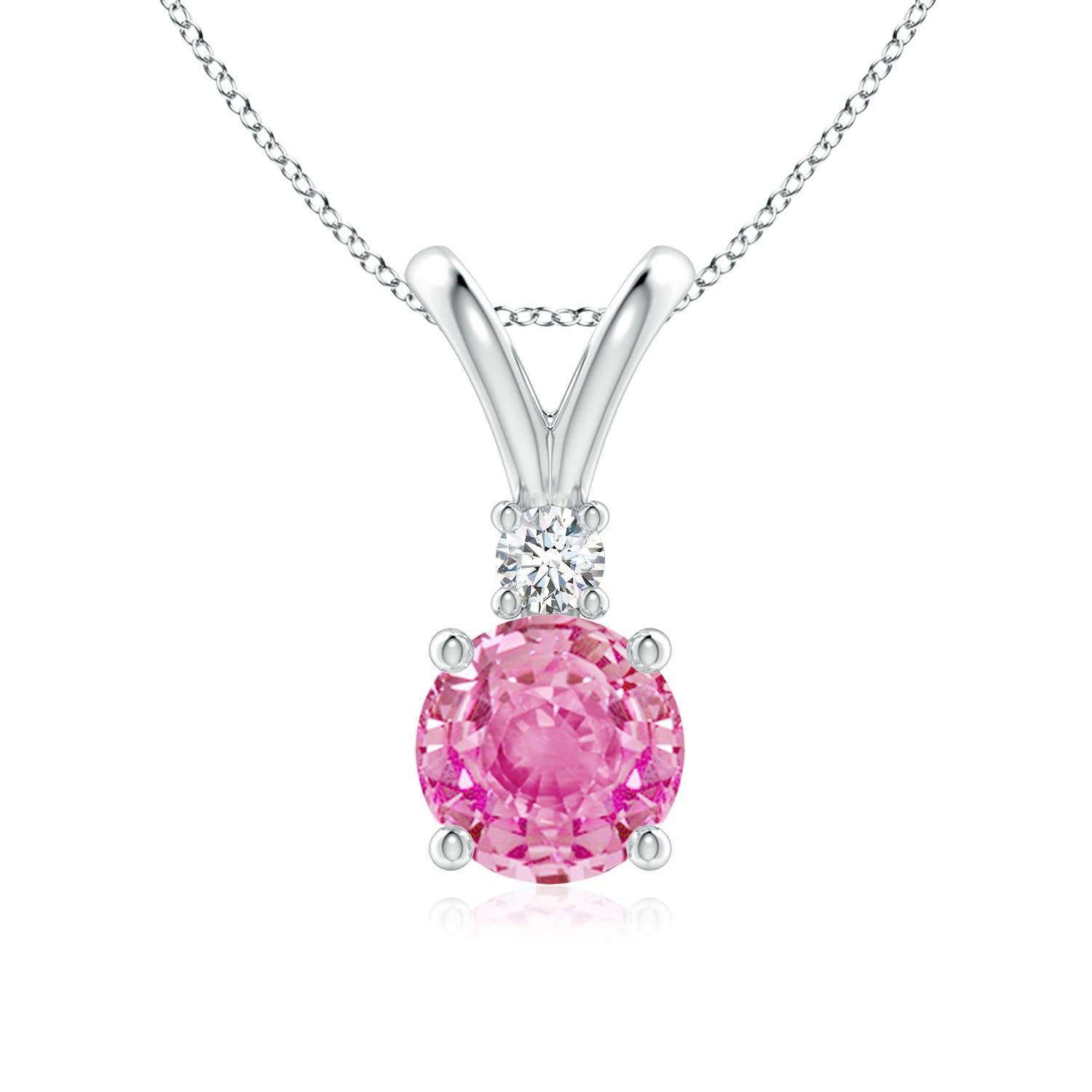 AA - Pink Sapphire / 1.67 CT / 14 KT White Gold