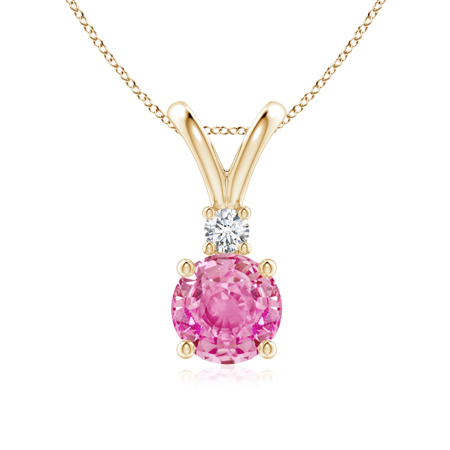 AA - Pink Sapphire / 1.67 CT / 14 KT Yellow Gold