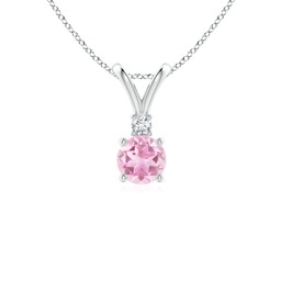 Platinum Platinum Pink Tourmaline Necklaces & Pendants