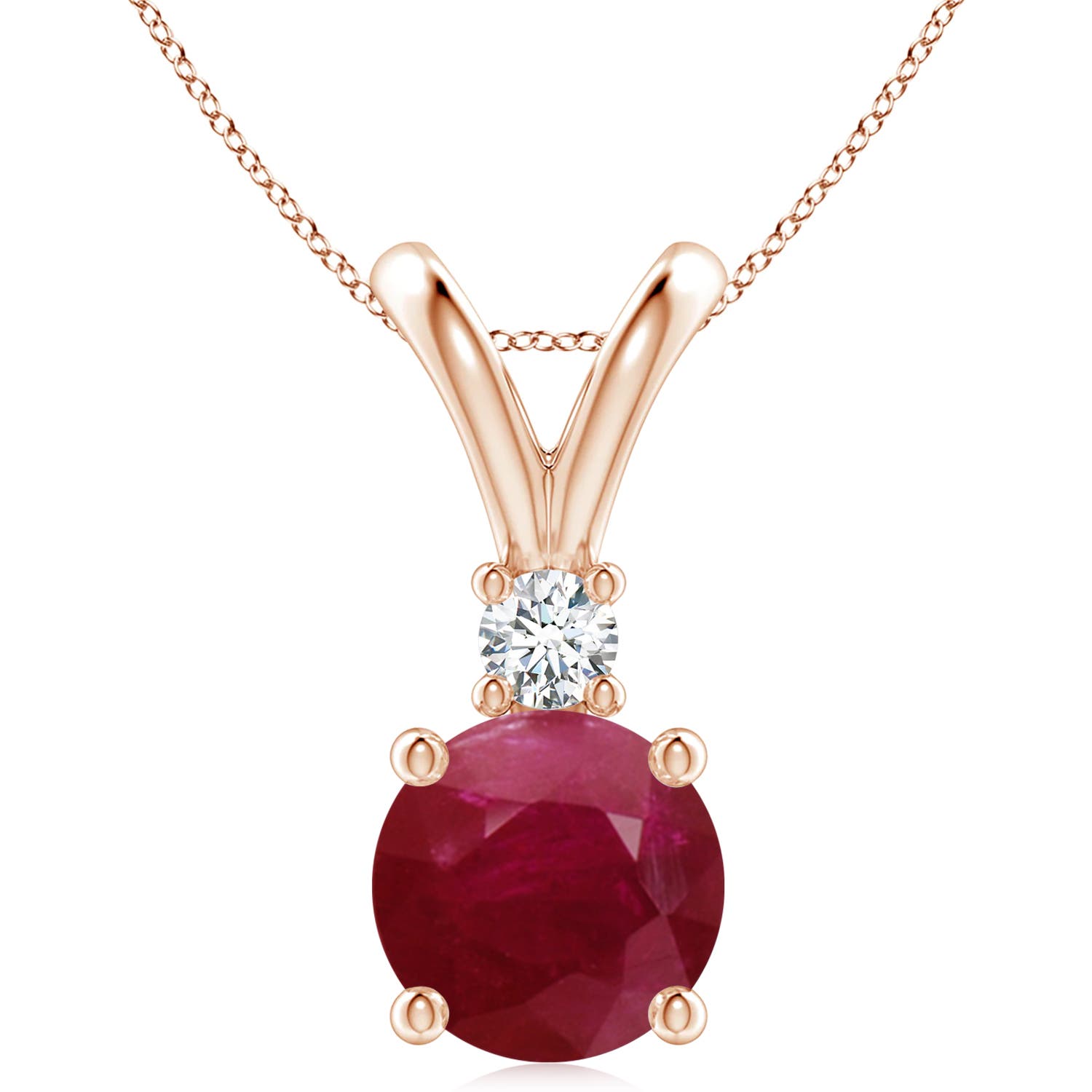 A - Ruby / 4.66 CT / 14 KT Rose Gold