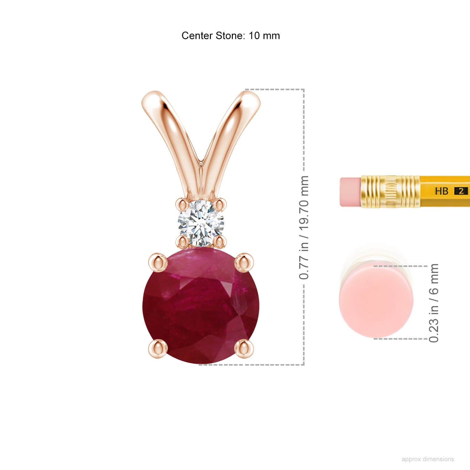 A - Ruby / 4.66 CT / 14 KT Rose Gold