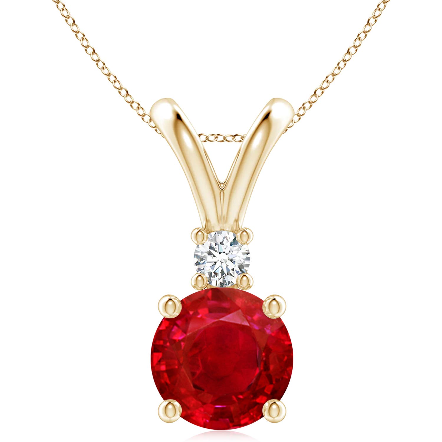 AAA - Ruby / 4.66 CT / 14 KT Yellow Gold