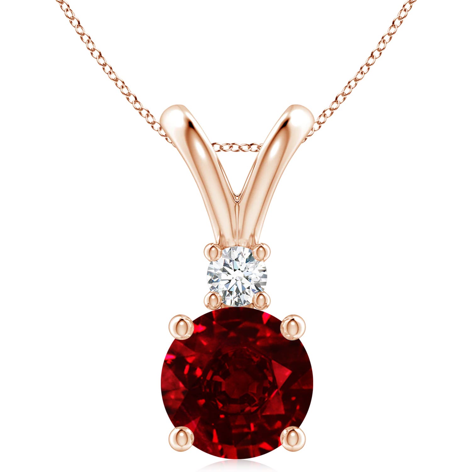 AAAA - Ruby / 4.66 CT / 14 KT Rose Gold