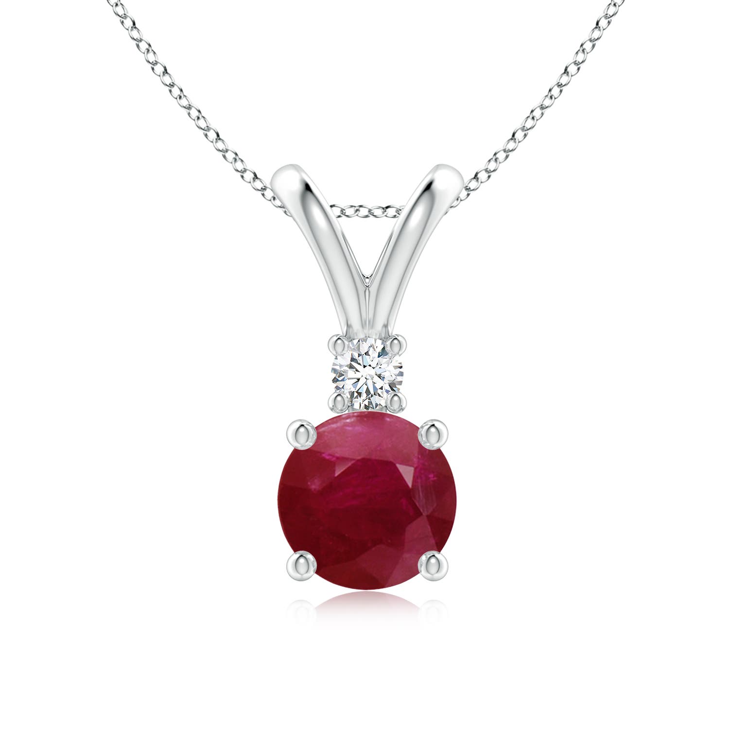 A - Ruby / 1.47 CT / 14 KT White Gold