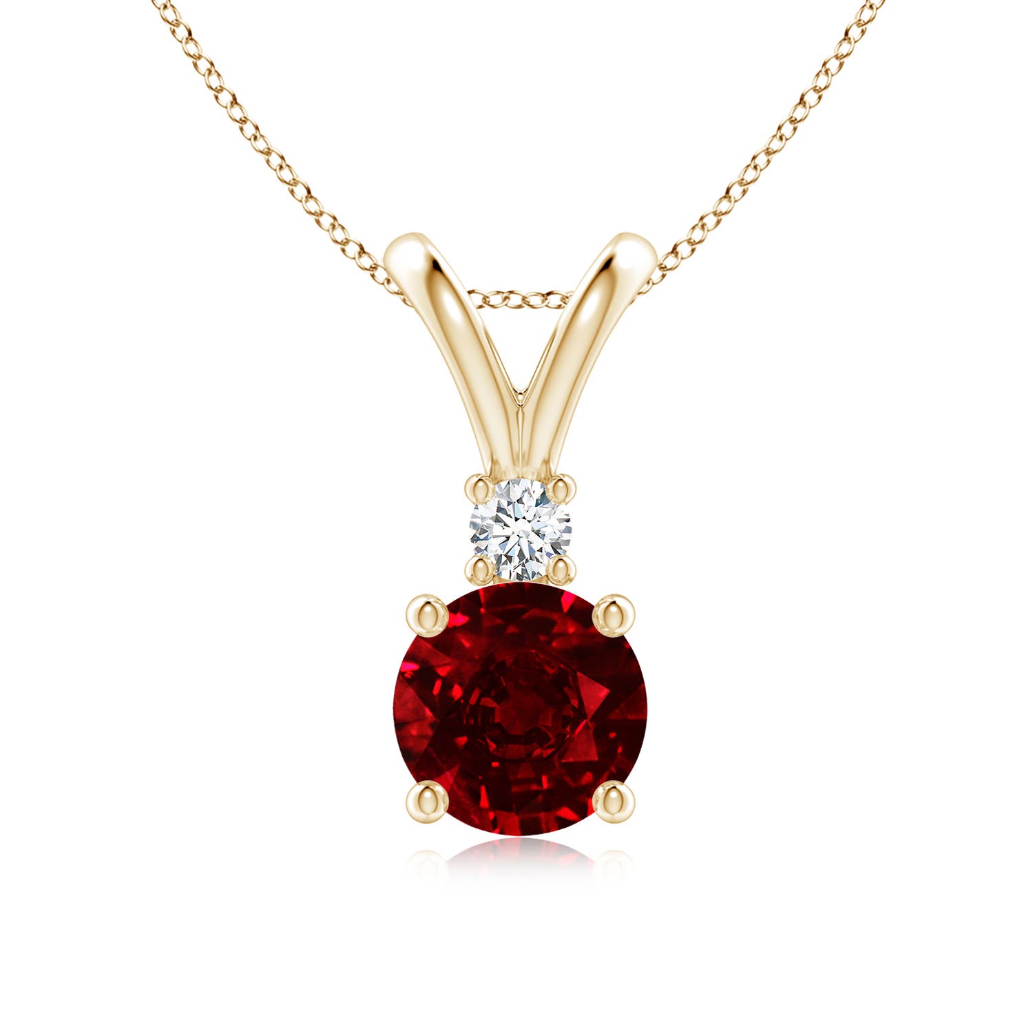 AAAA - Ruby / 1.47 CT / 14 KT Yellow Gold