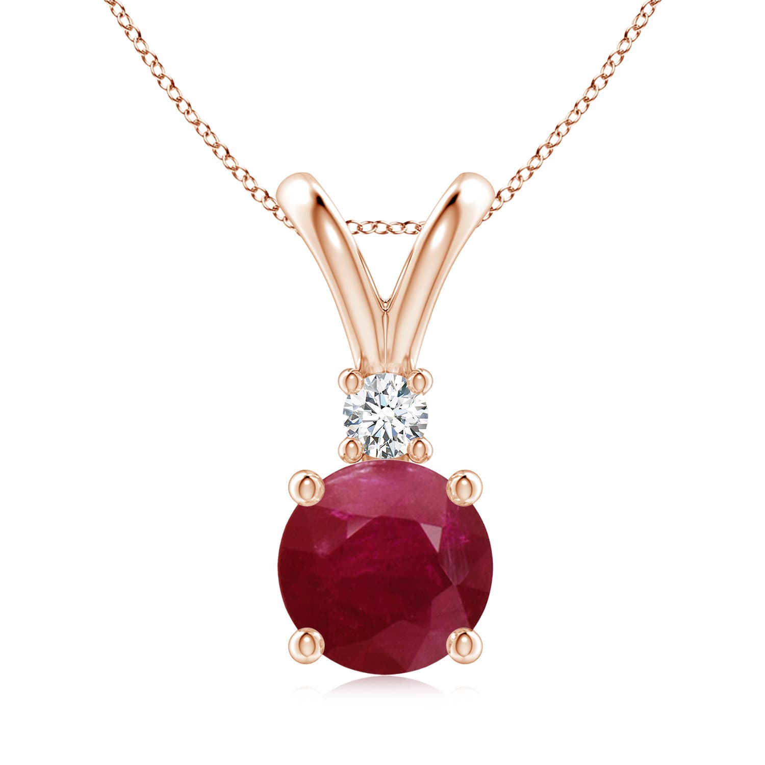 A - Ruby / 2.2 CT / 14 KT Rose Gold