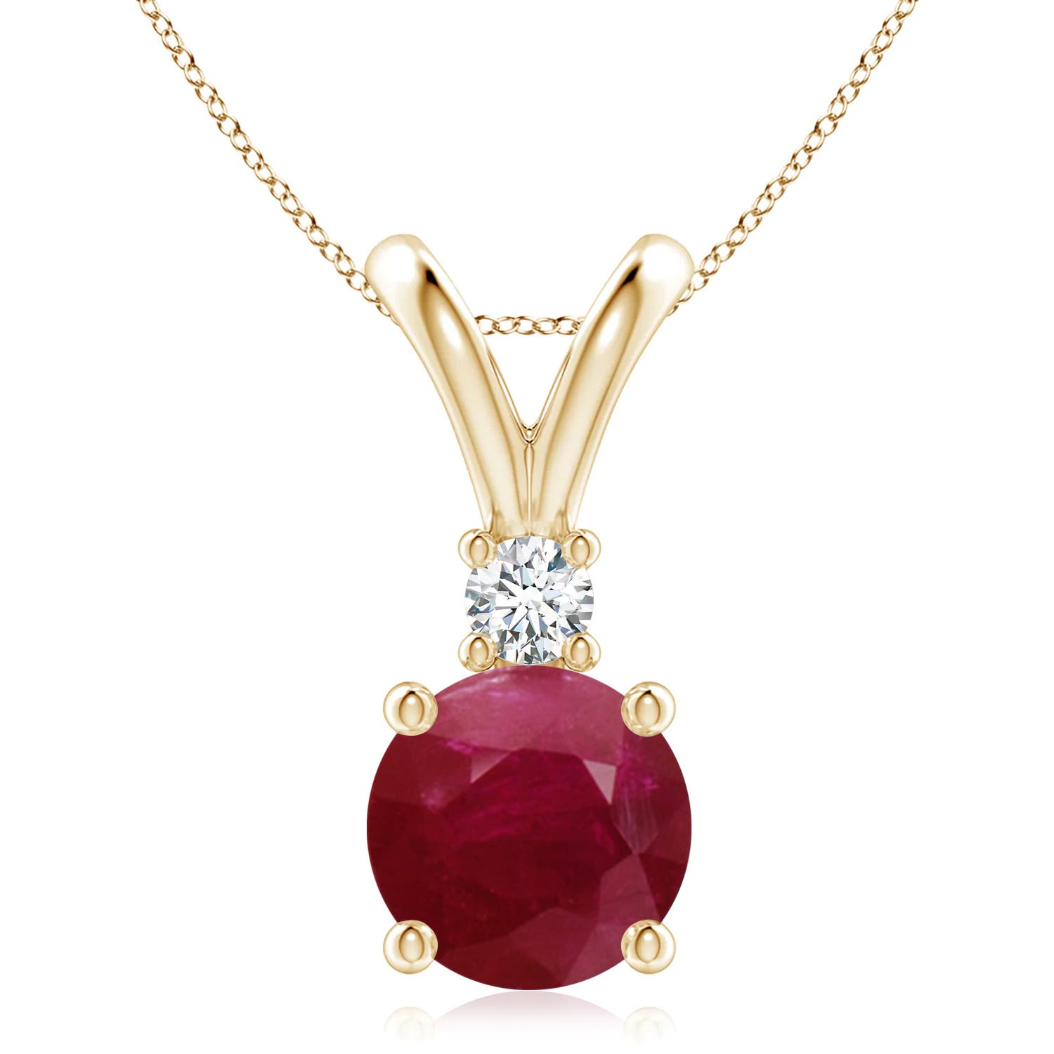 A - Ruby / 3.88 CT / 14 KT Yellow Gold