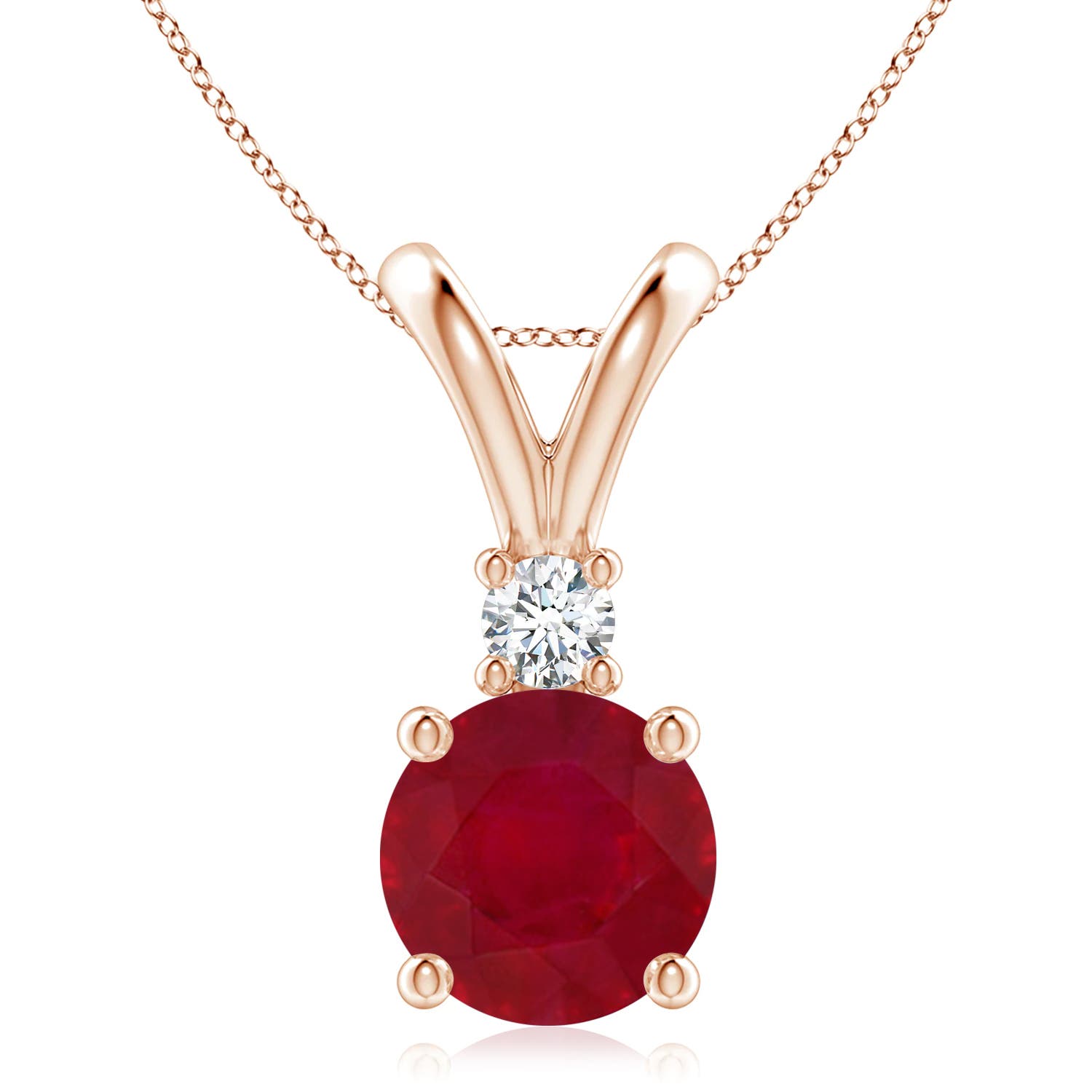 AA - Ruby / 3.88 CT / 14 KT Rose Gold