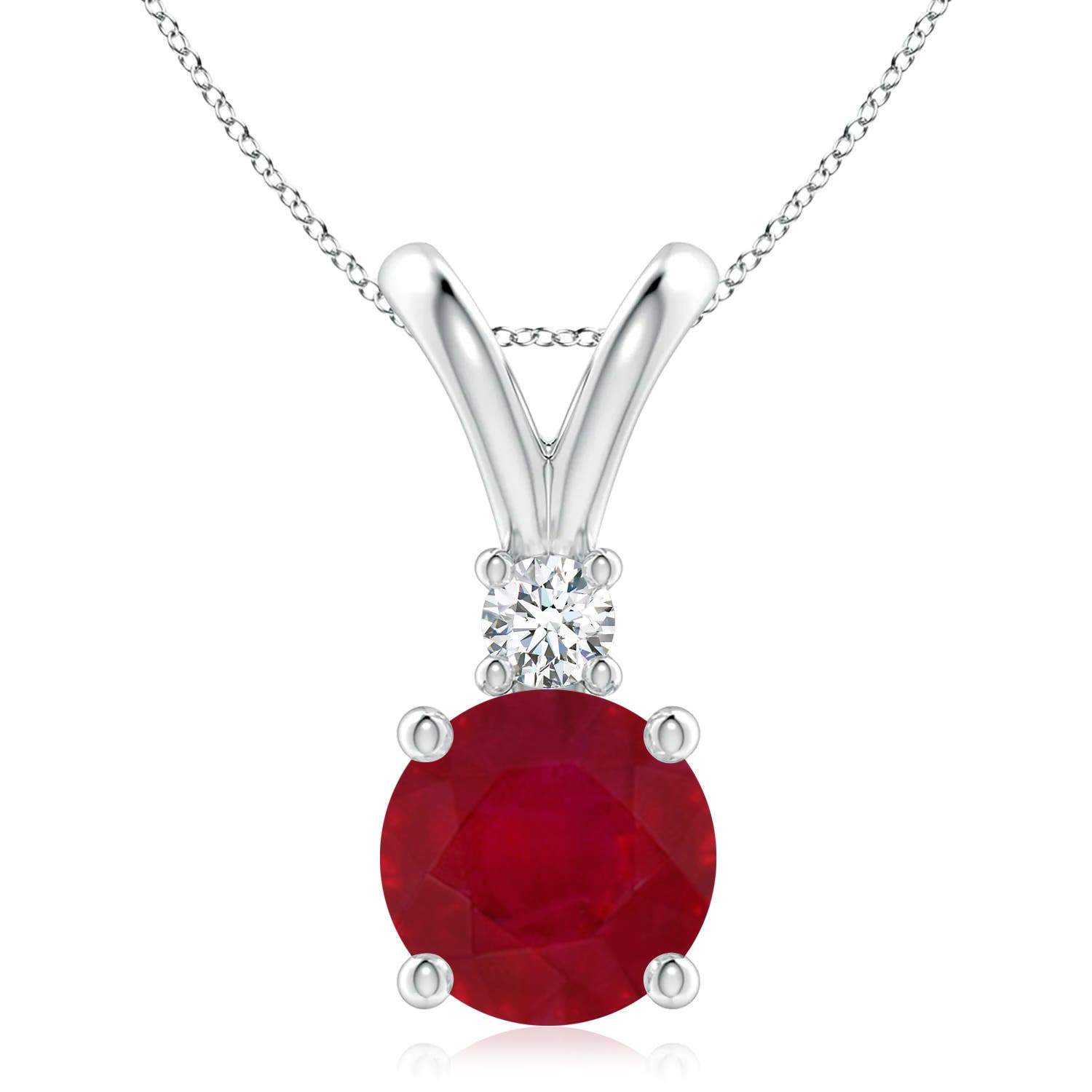 AA - Ruby / 3.88 CT / 14 KT White Gold