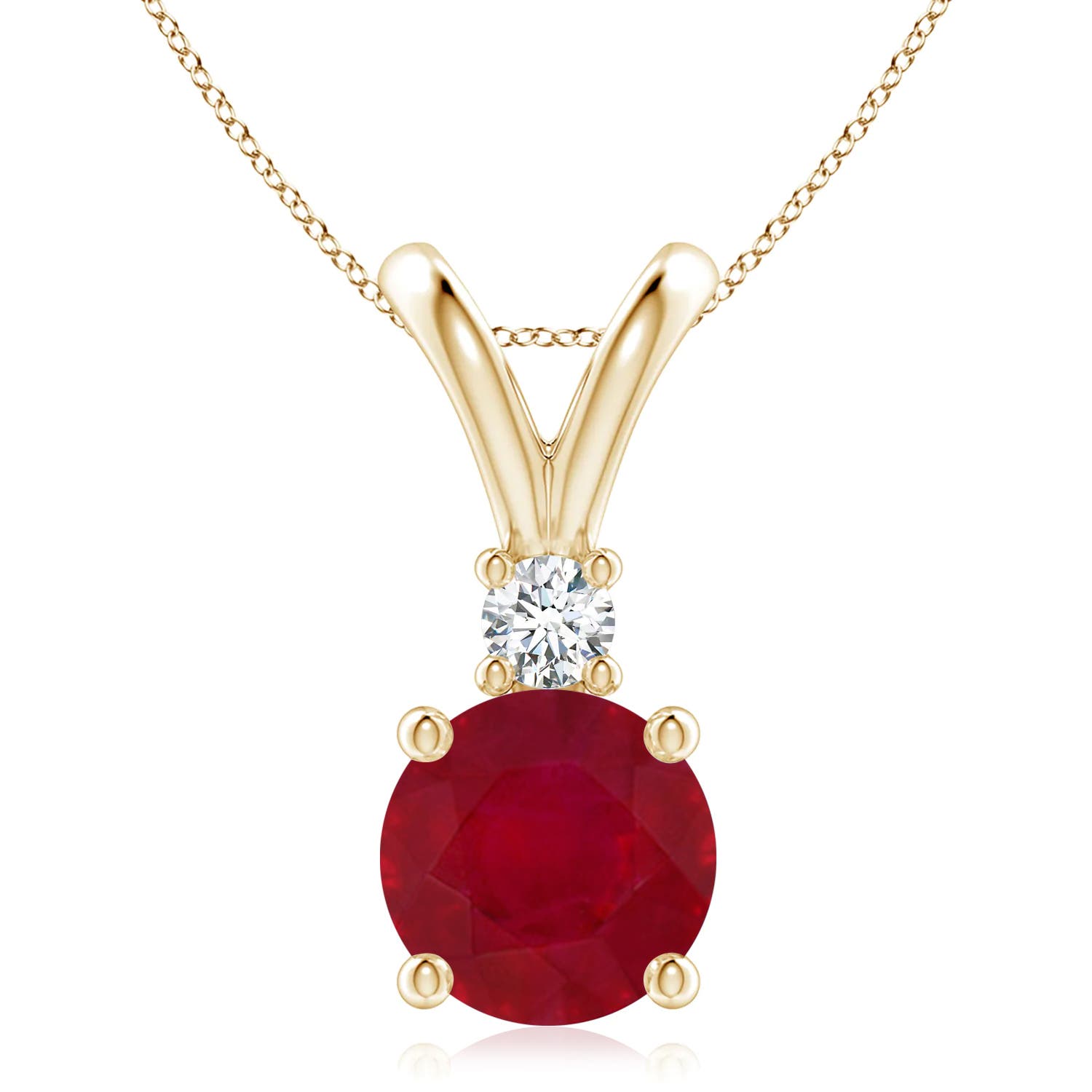 AA - Ruby / 3.88 CT / 14 KT Yellow Gold