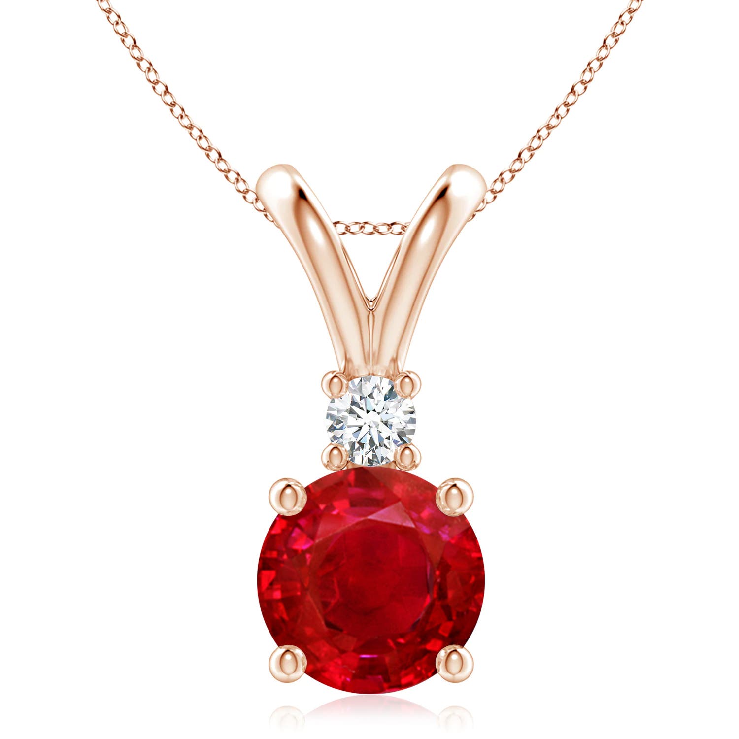 AAA - Ruby / 3.88 CT / 14 KT Rose Gold