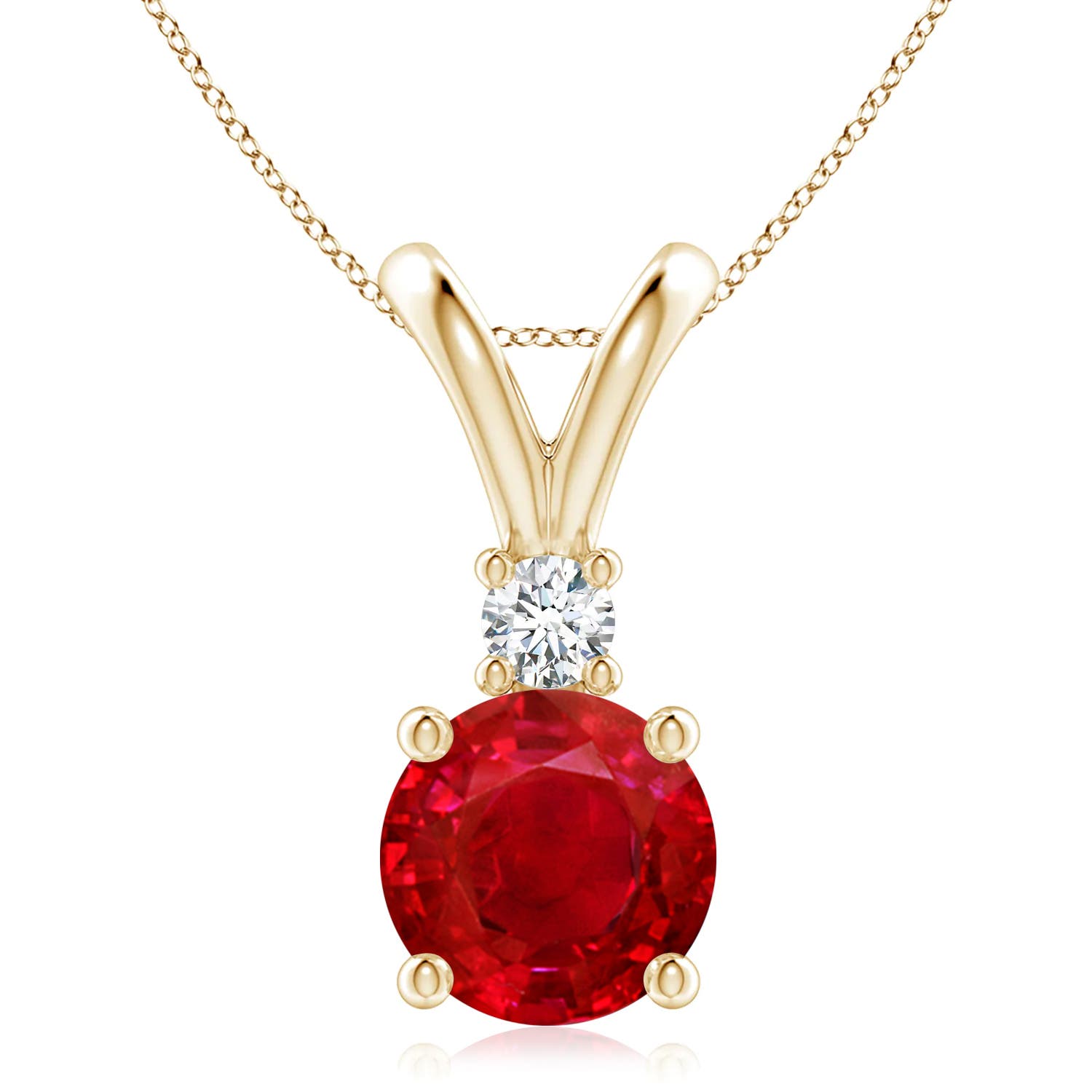 AAA - Ruby / 3.88 CT / 14 KT Yellow Gold