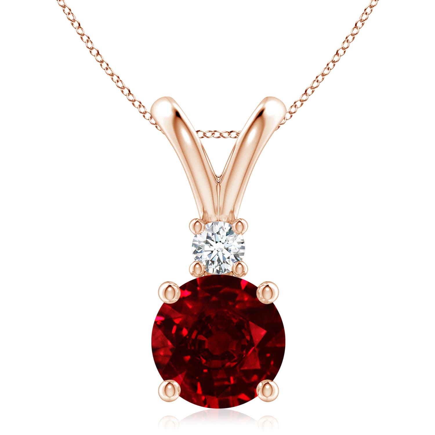 AAAA - Ruby / 3.88 CT / 14 KT Rose Gold