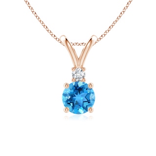 Round AAA Swiss Blue Topaz