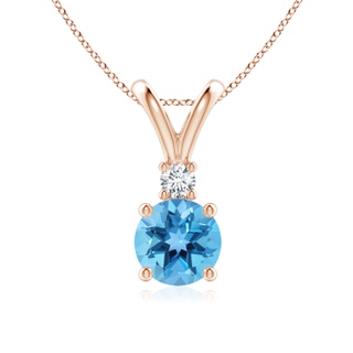 Round AA Swiss Blue Topaz