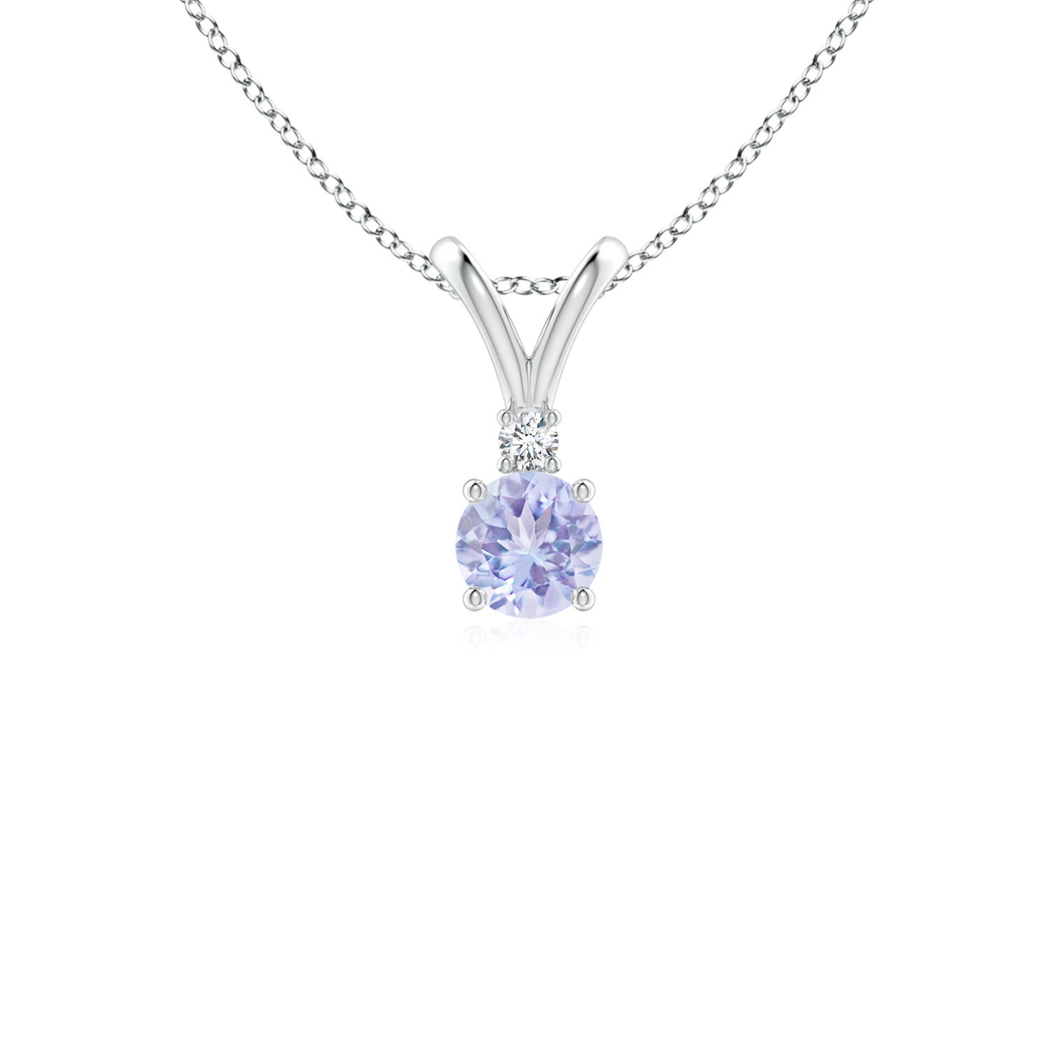 A - Tanzanite / 0.26 CT / 14 KT White Gold