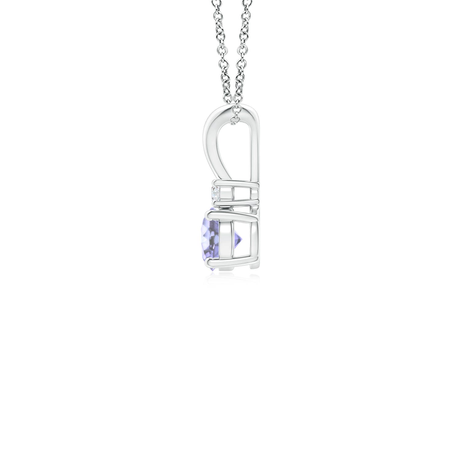 A - Tanzanite / 0.26 CT / 14 KT White Gold