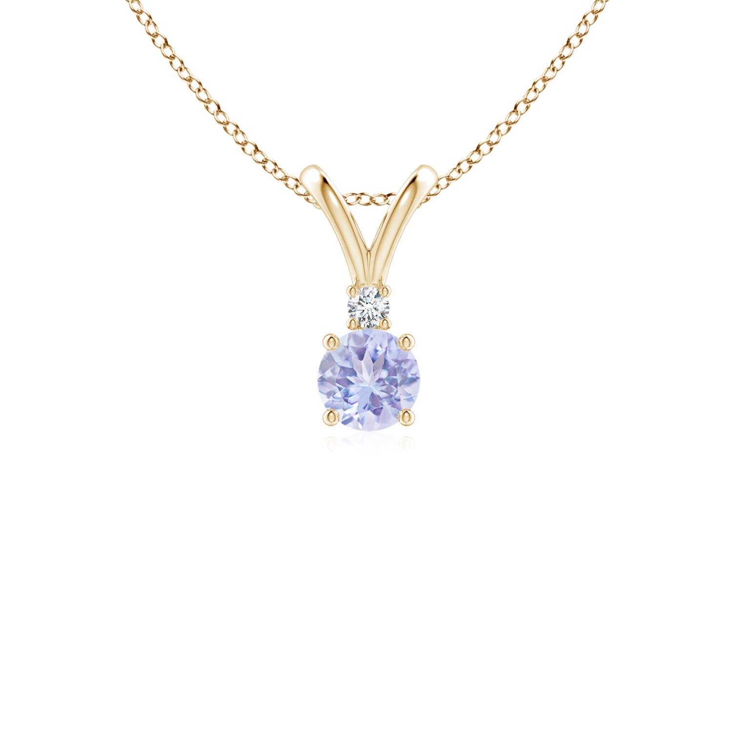 A - Tanzanite / 0.26 CT / 14 KT Yellow Gold