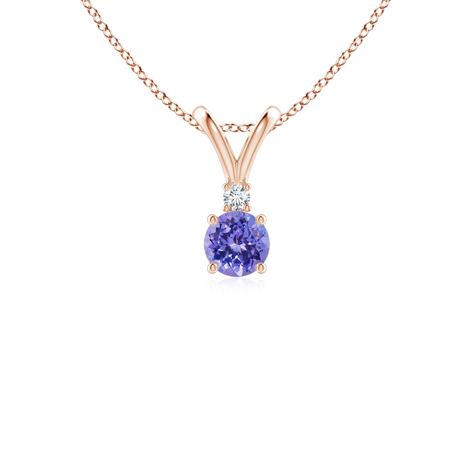 AAA - Tanzanite / 0.26 CT / 14 KT Rose Gold