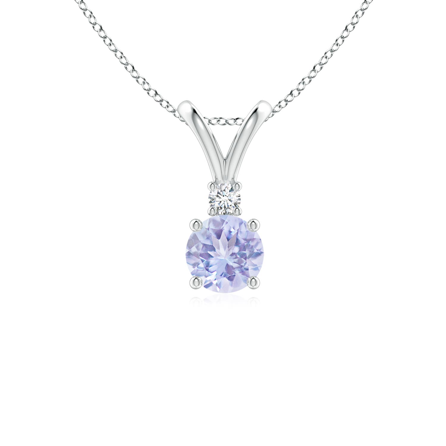 A - Tanzanite / 0.53 CT / 14 KT White Gold