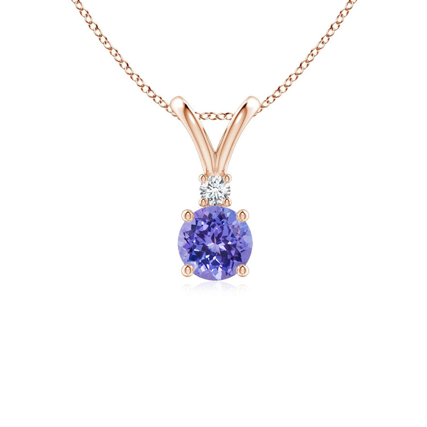 AAA - Tanzanite / 0.53 CT / 14 KT Rose Gold