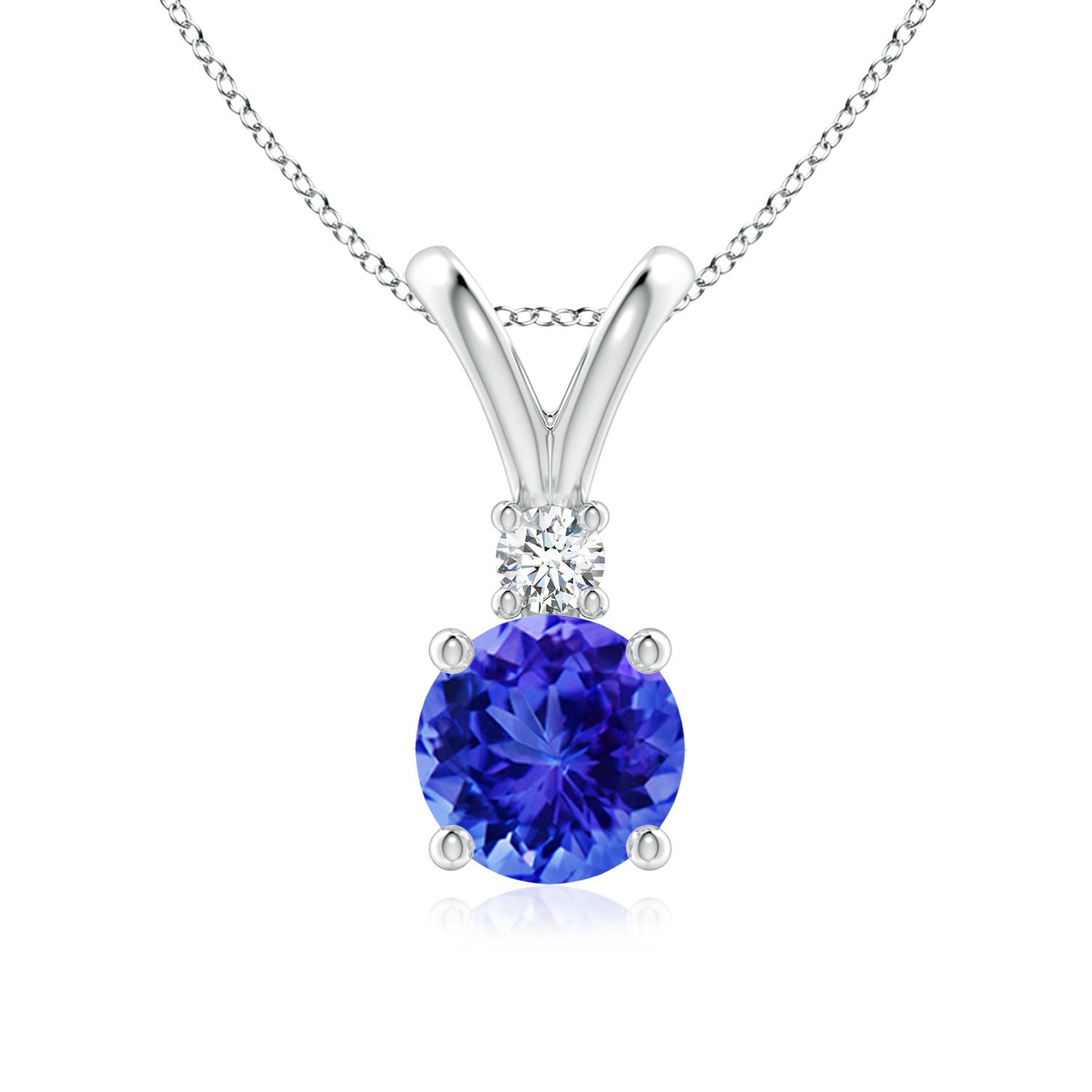 AAA - Tanzanite / 1.52 CT / 14 KT White Gold