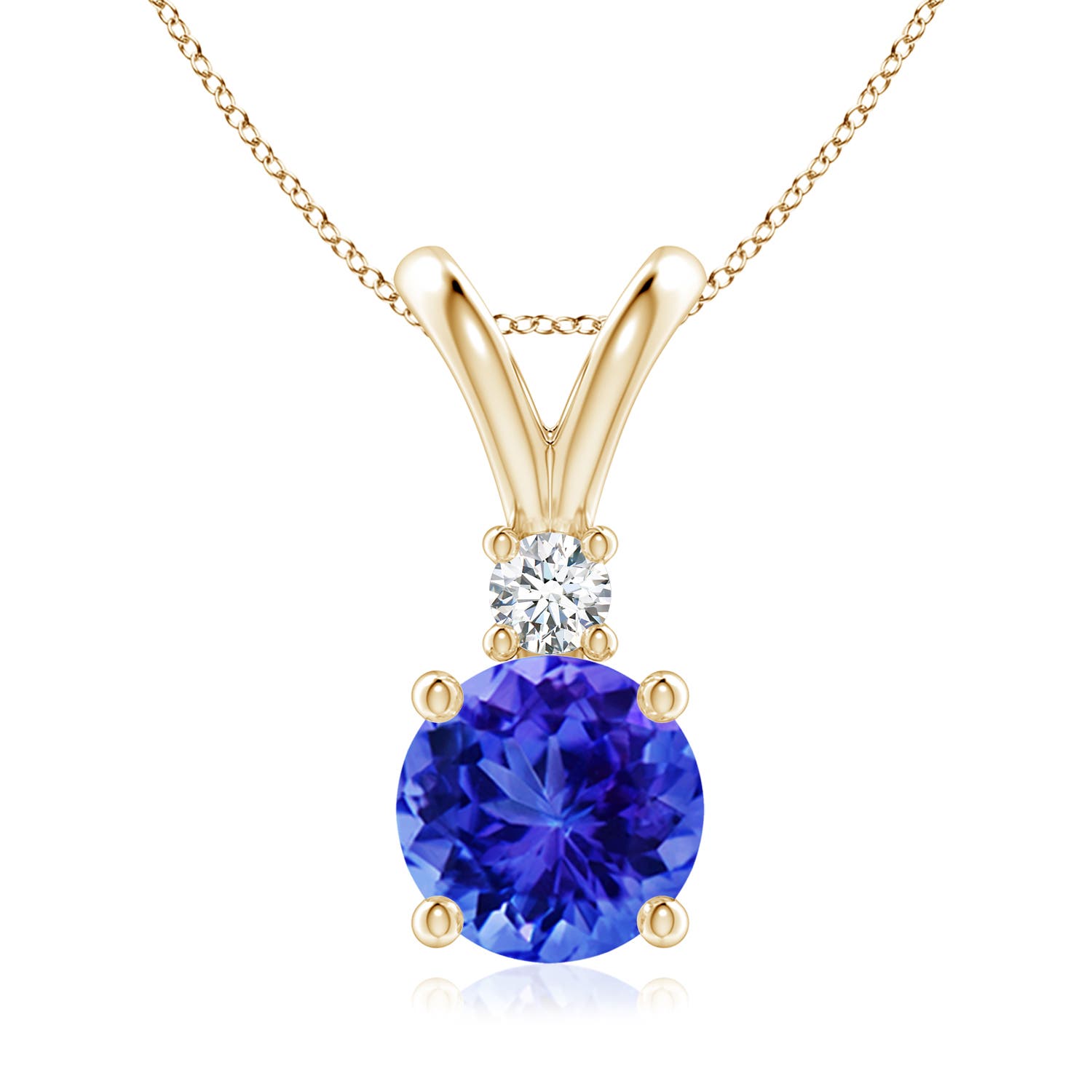 AAA - Tanzanite / 1.89 CT / 14 KT Yellow Gold