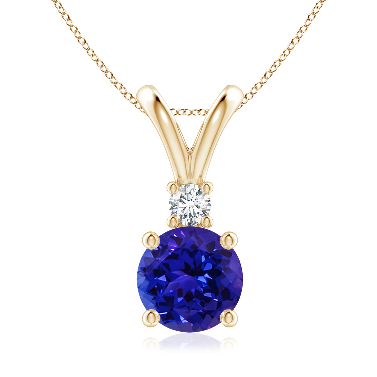 AAAA - Tanzanite / 1.89 CT / 14 KT Yellow Gold