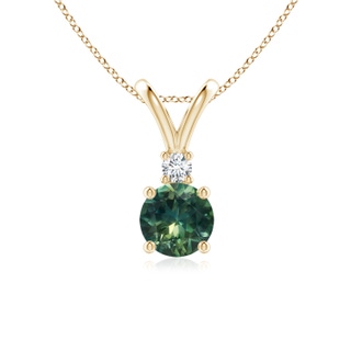 Round AA Teal Montana Sapphire