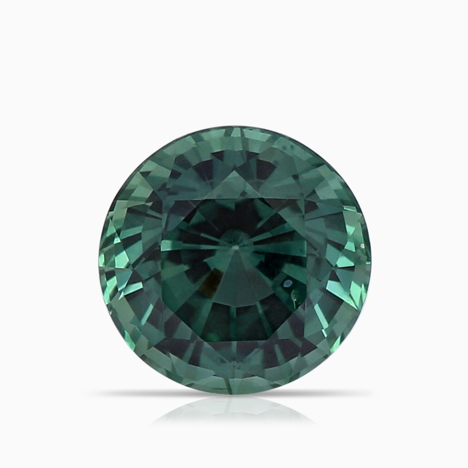 7.50-7.57x5.13mm AAA GIA Certified Teal montana sapphire Solitaire Pendant with Diamond V-Bale in 18K Rose Gold side 599