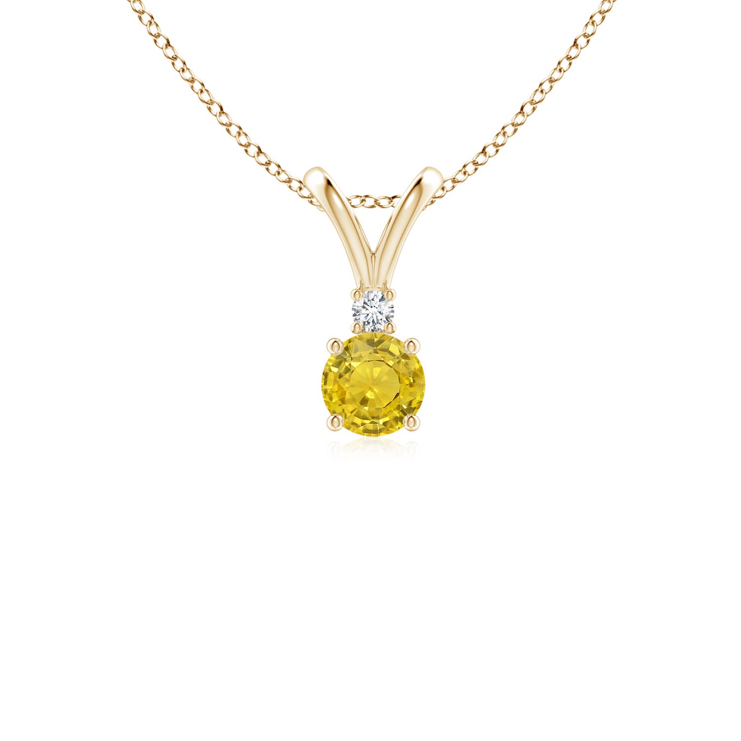 AAA - Yellow Sapphire / 0.28 CT / 14 KT Yellow Gold