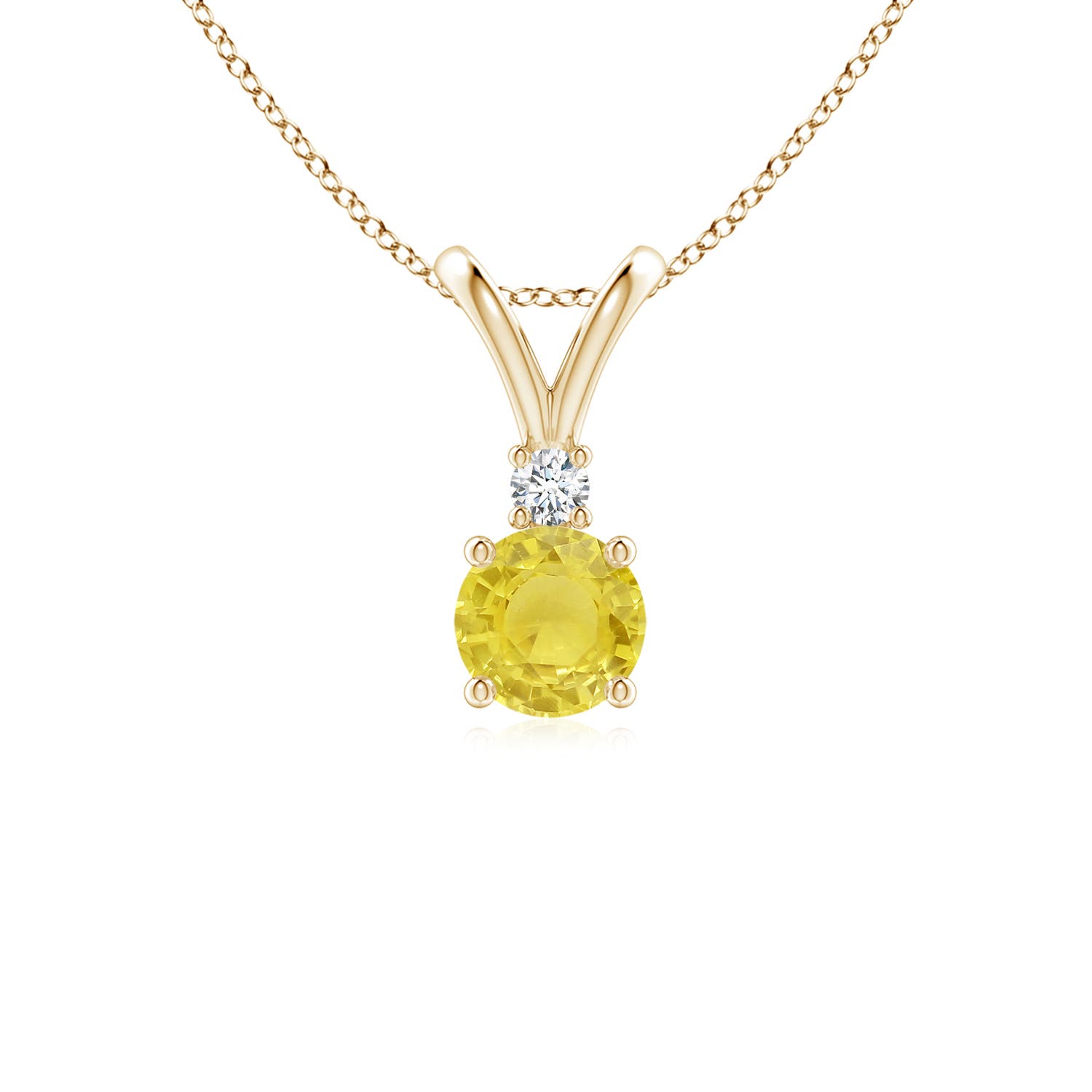 A - Yellow Sapphire / 0.56 CT / 14 KT Yellow Gold