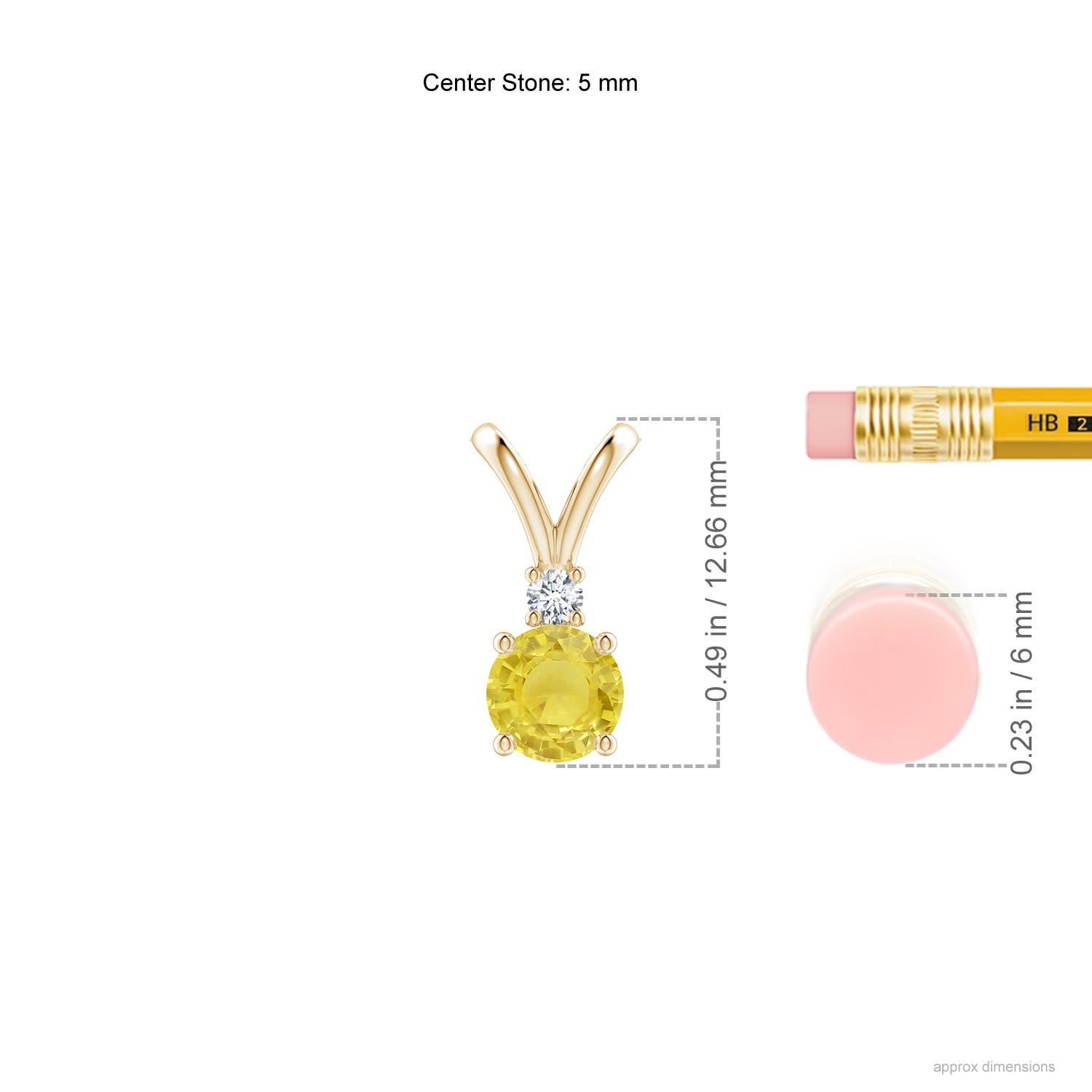 A - Yellow Sapphire / 0.56 CT / 14 KT Yellow Gold