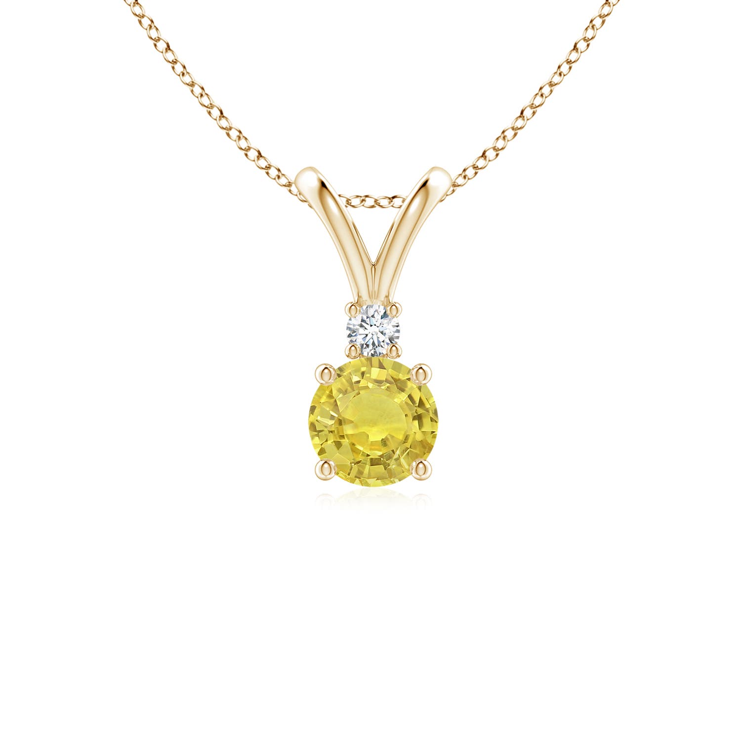 AA - Yellow Sapphire / 0.56 CT / 14 KT Yellow Gold