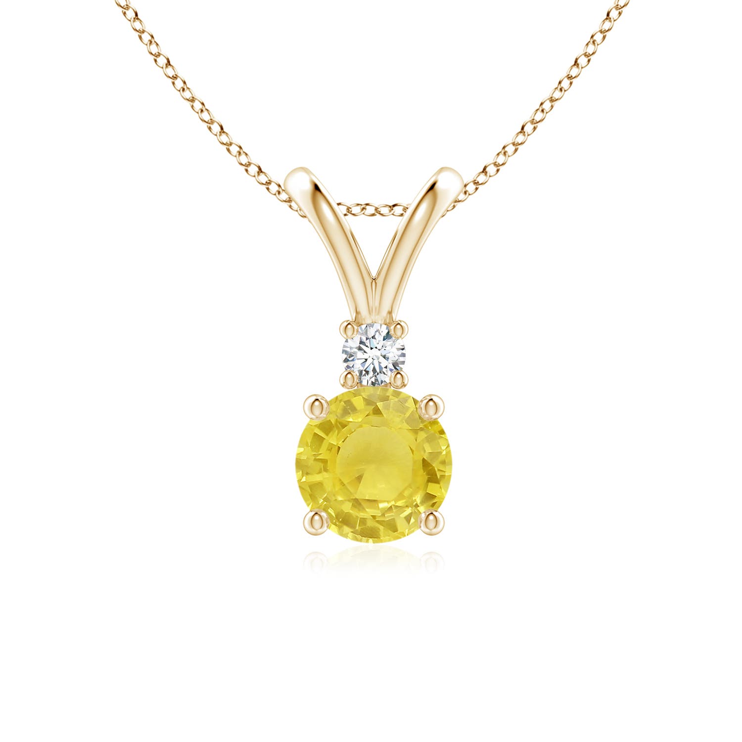 A - Yellow Sapphire / 1.04 CT / 14 KT Yellow Gold