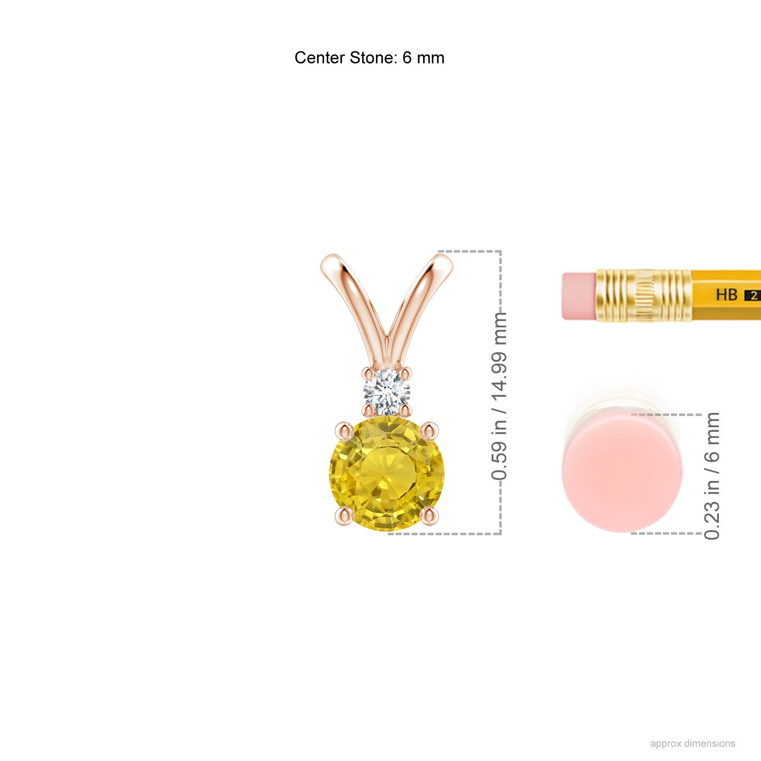 AAA - Yellow Sapphire / 1.04 CT / 14 KT Rose Gold